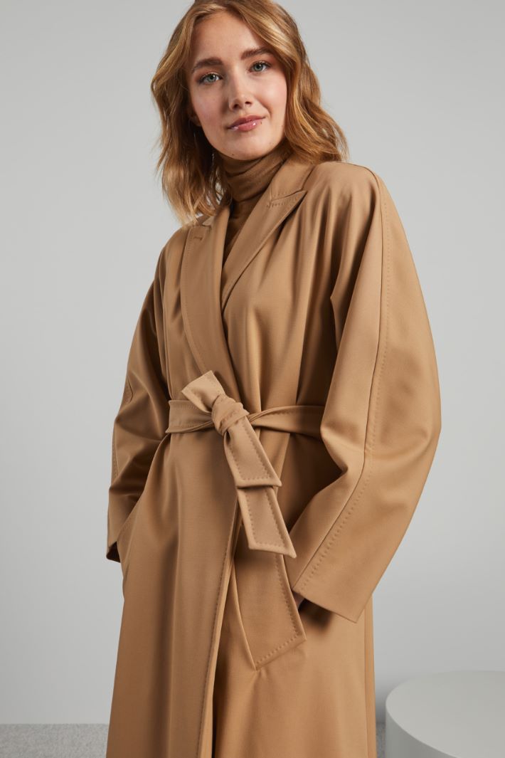 Duster coat with tailored pick stitching Intrend - 4