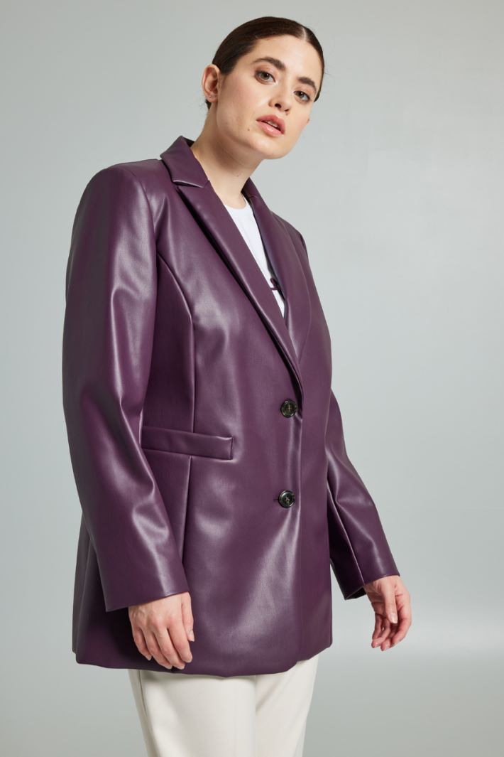 Leather-look fabric blazer Intrend - 3