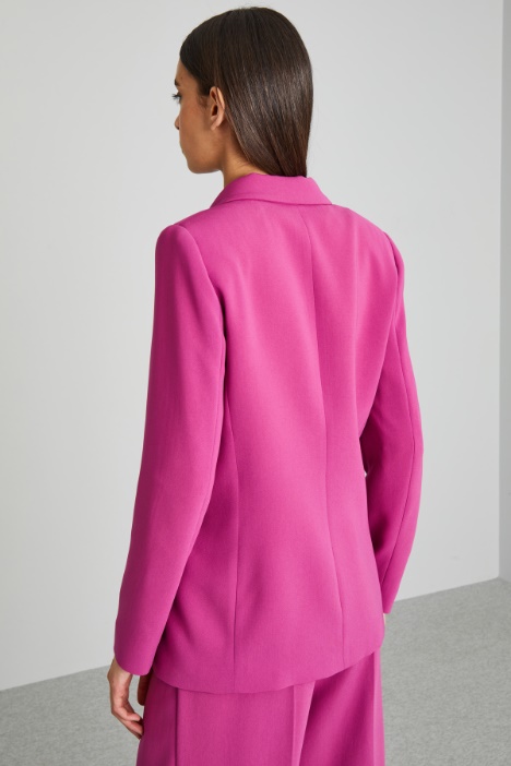 Blazer de botonadura doble, de cady