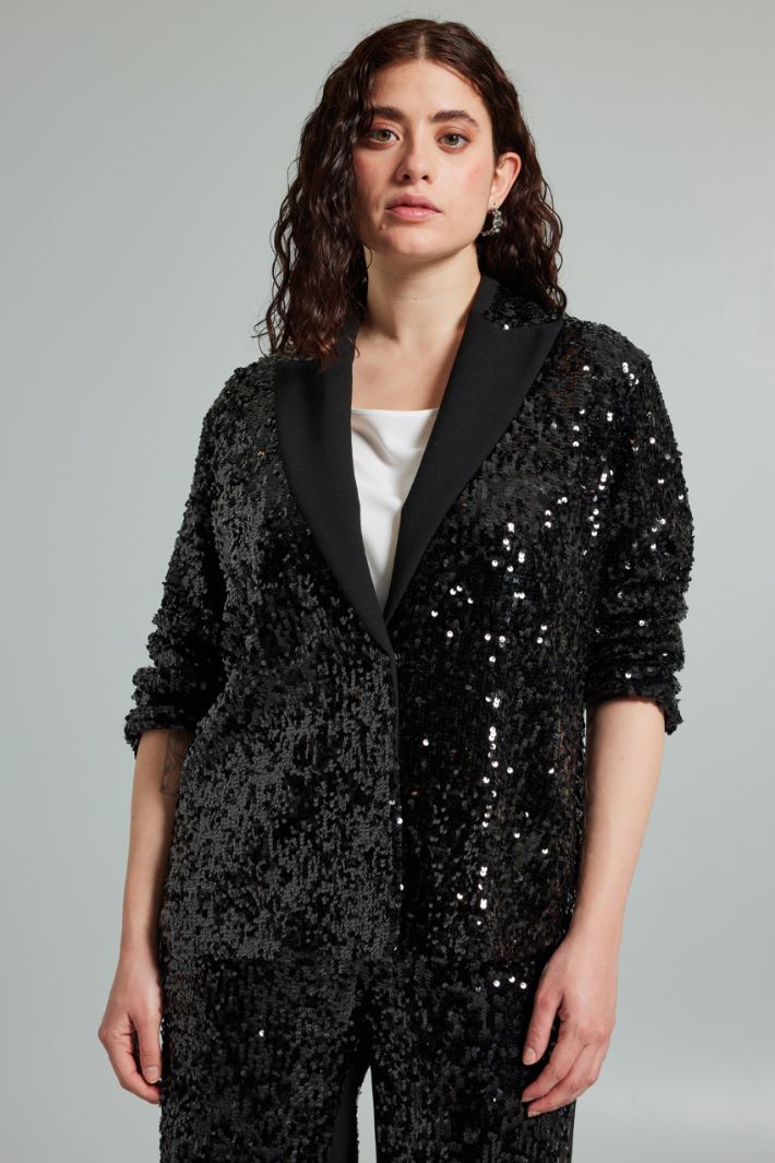 All-over sequin blazer Intrend - 3