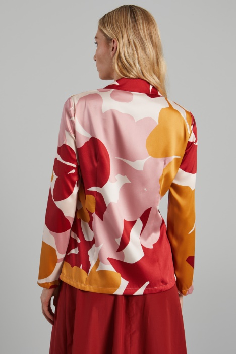 Blazer in twill stampato