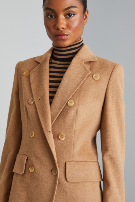 Blazer de tisú de camello