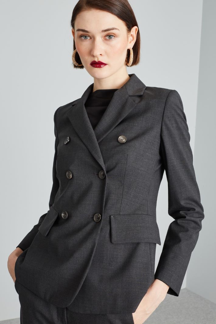 Pure wool canvas blazer Intrend - 4