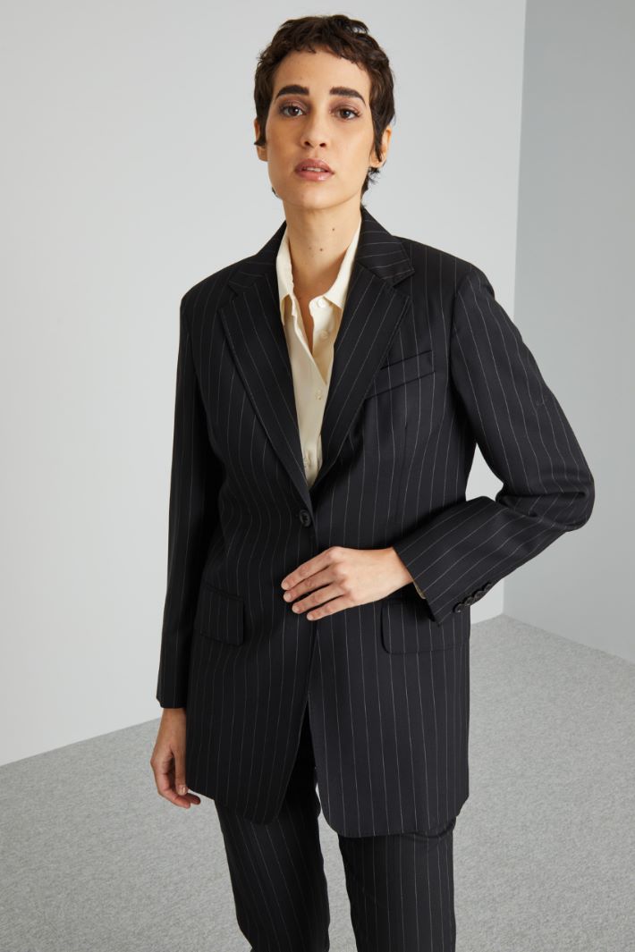 Blazer in pinstriped wool Intrend - 3