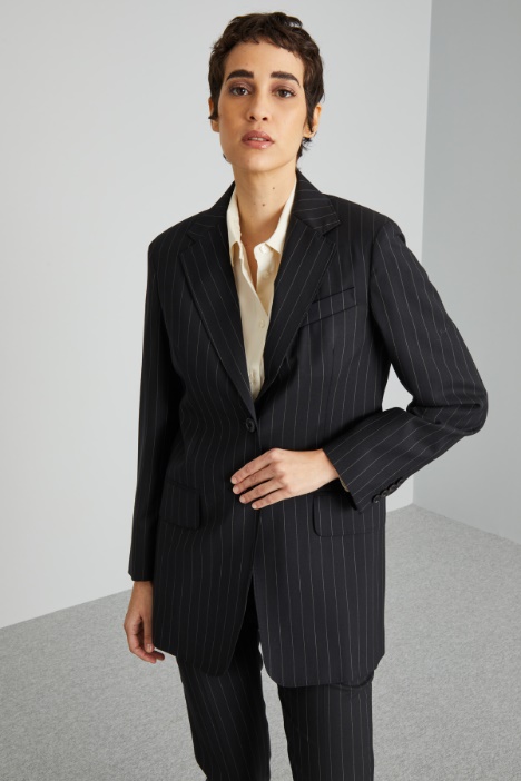 Blazer in pinstriped wool Intrend