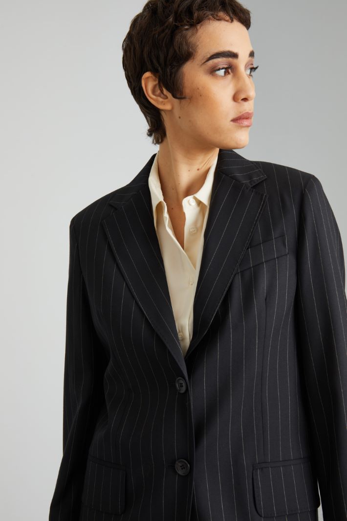 Blazer in pinstriped wool Intrend - 4