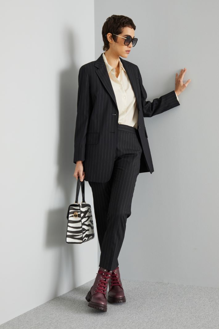 Blazer in pinstriped wool Intrend