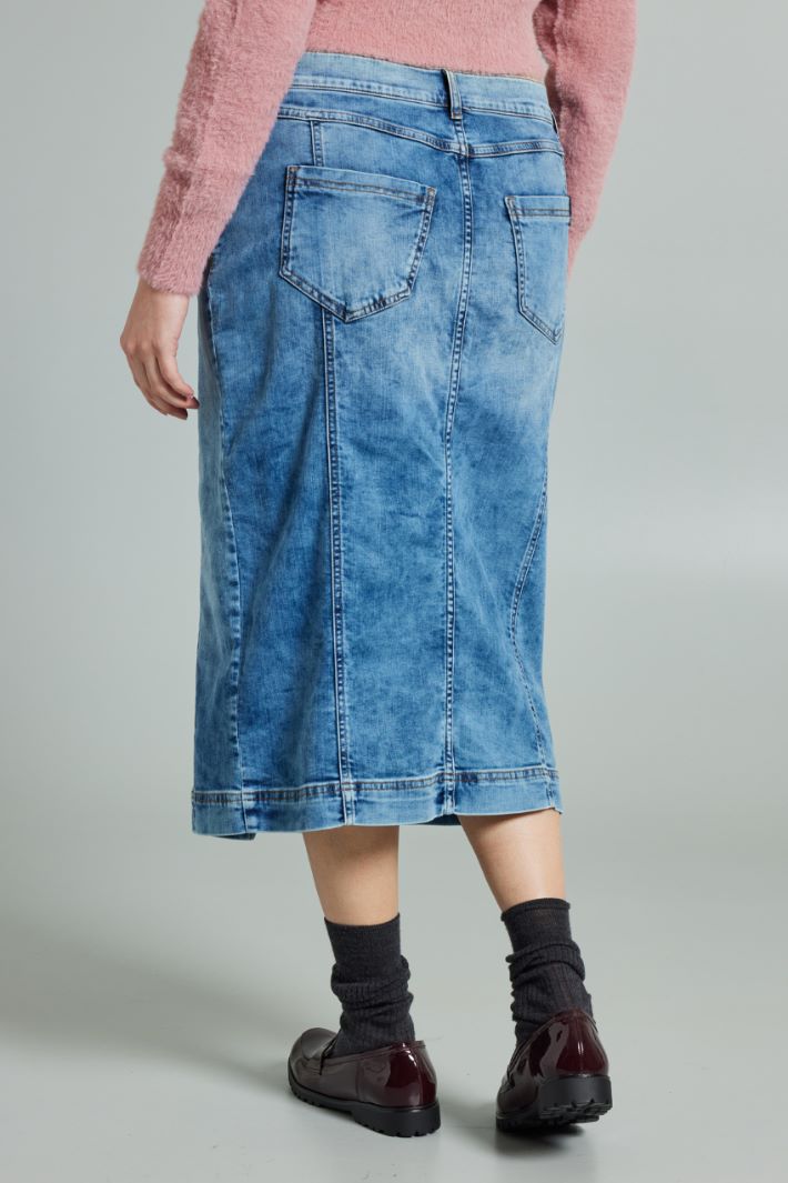 Denim skirt with slit Intrend - 2