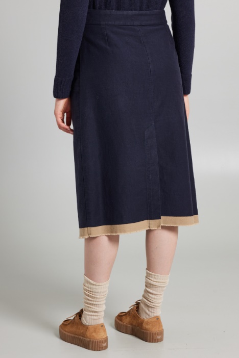 Gonna in jacquard effetto denim