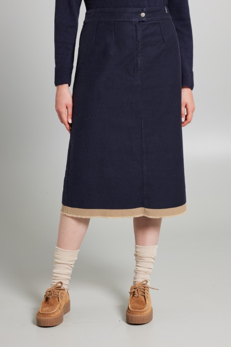 Gonna in jacquard effetto denim