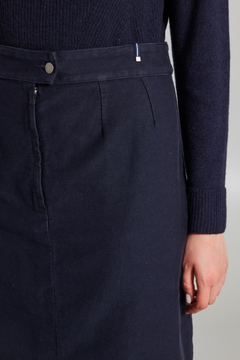 Gonna in jacquard effetto denim