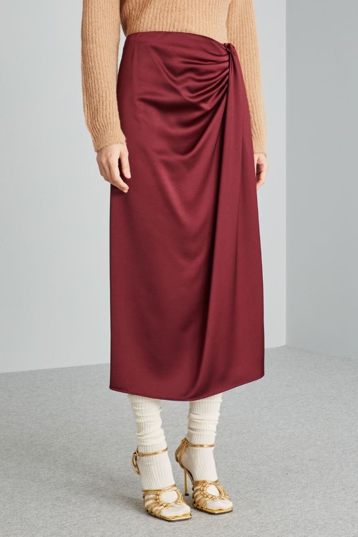 Draped satin skirt Intrend - 3