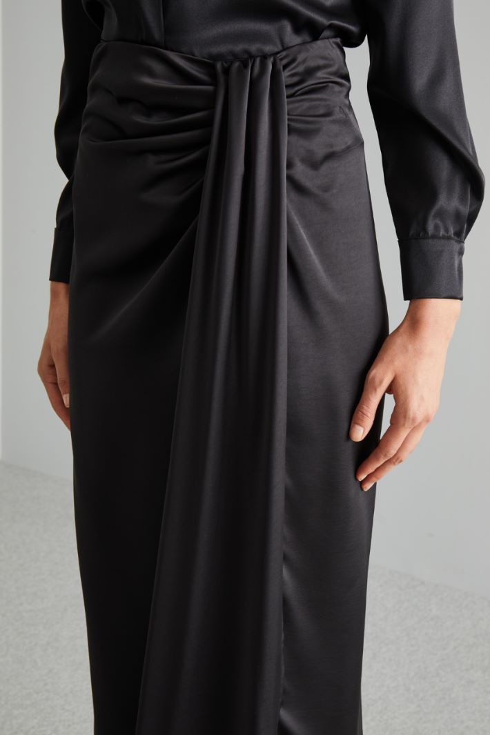 Draped satin skirt Intrend - 4