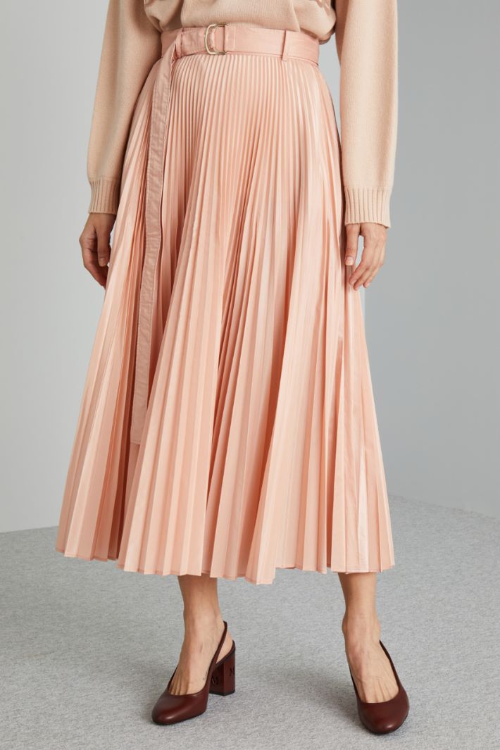 Pleated silk blend skirt Intrend - 3