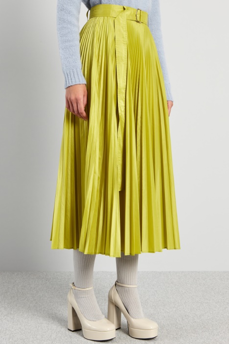 Gonna in seta plissé