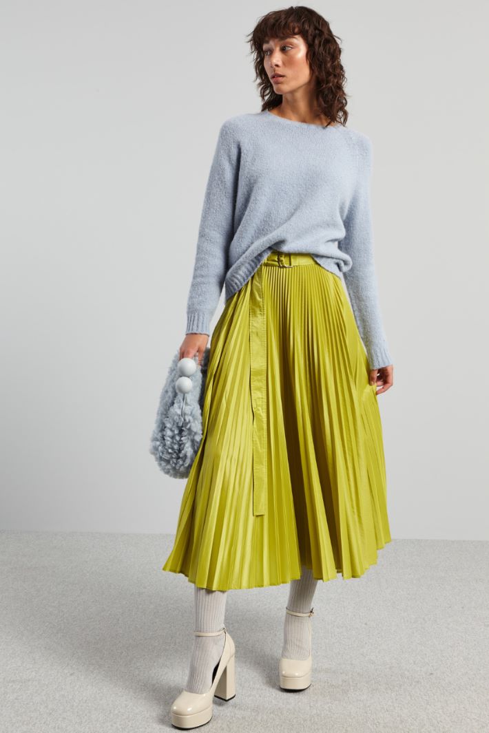 Pleated silk blend skirt Intrend