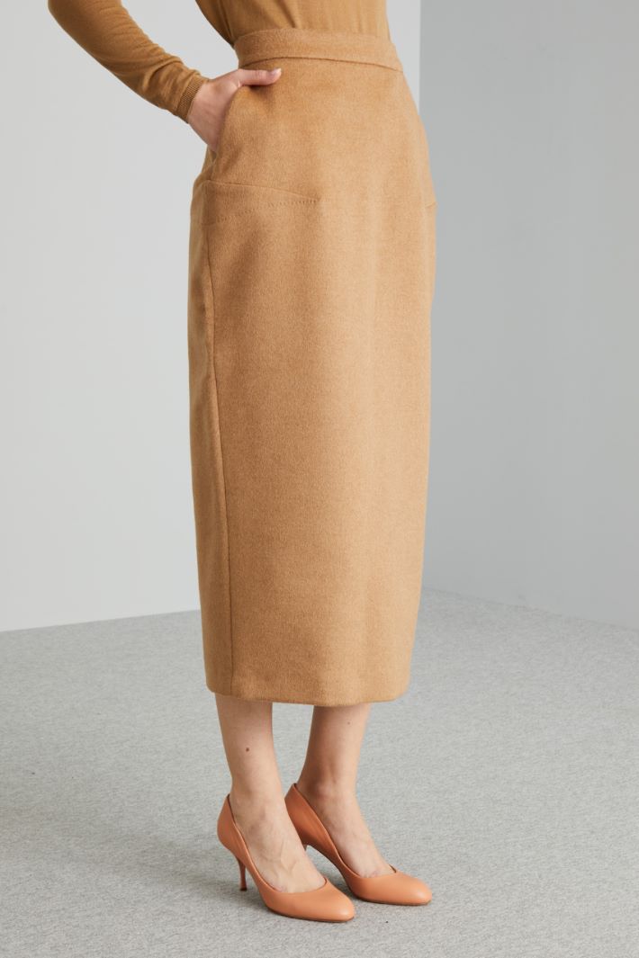 Camel balloon skirt Intrend - 3