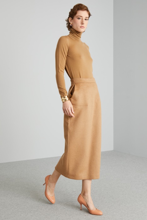 Camel balloon skirt Intrend