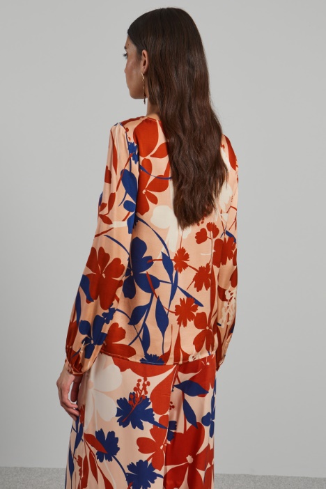 Blusa in raso di viscosa