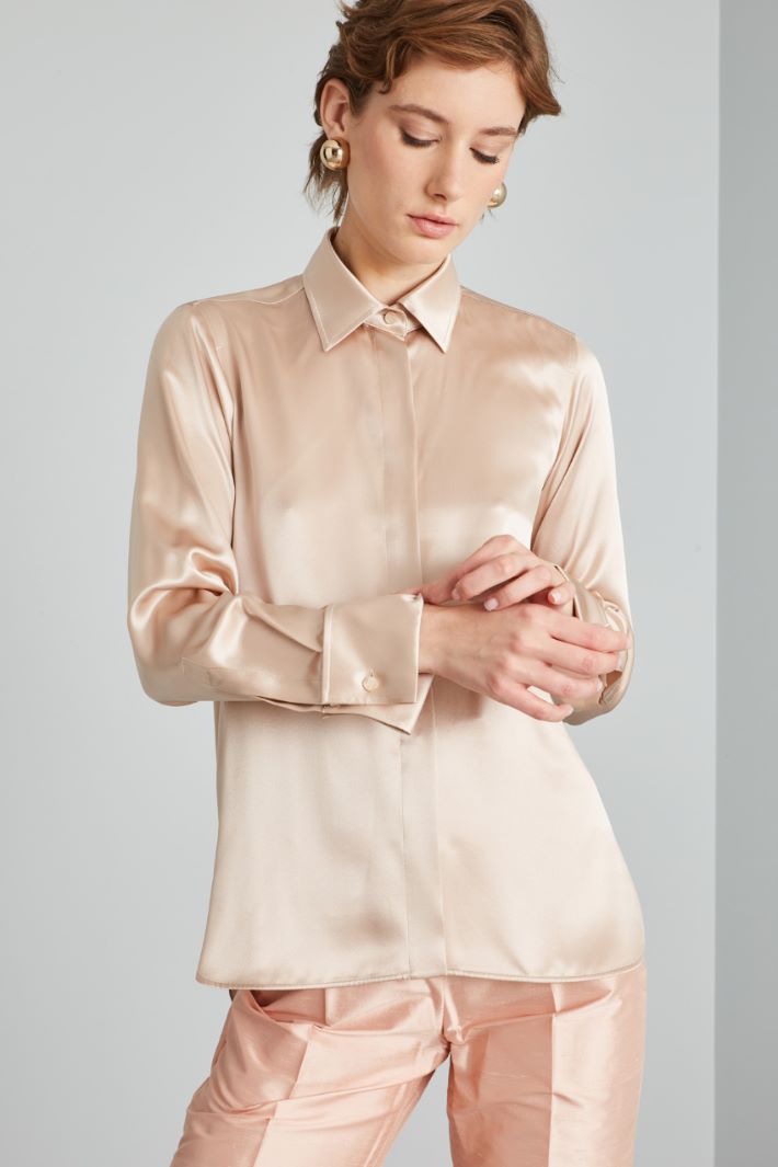 Loose fit silk shirt Intrend - 3