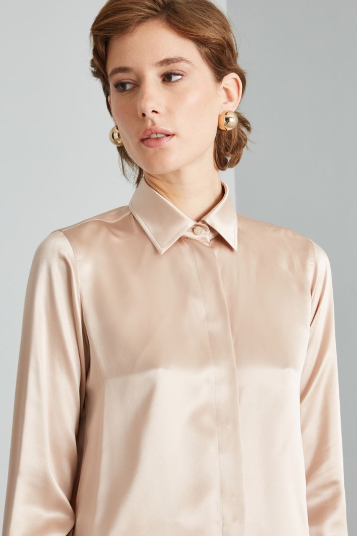 Loose fit silk shirt Intrend - 4