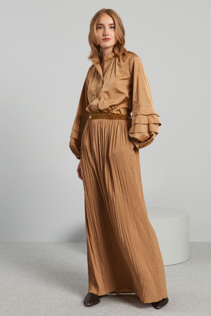 Taffeta shirt with pleated sleeves Intrend