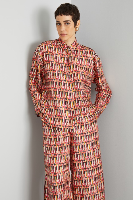 Patterned twill shirt Intrend