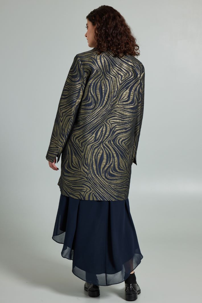 Lurex jacquard overcoat Intrend - 2