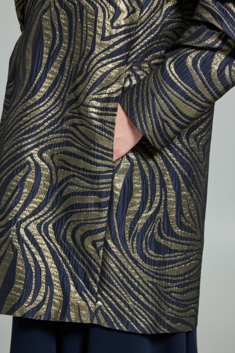 Soprabito in jacquard lamè