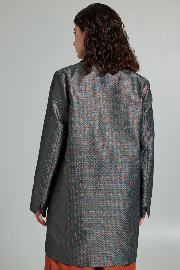 Lurex jacquard overcoat Intrend - 2