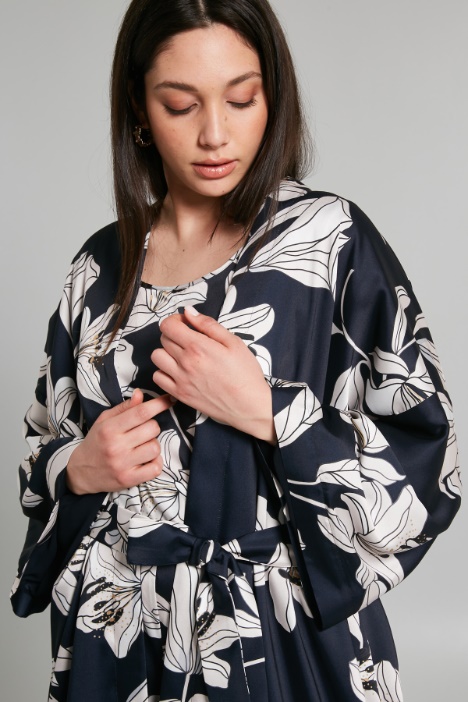 Spolverino in twill stampato