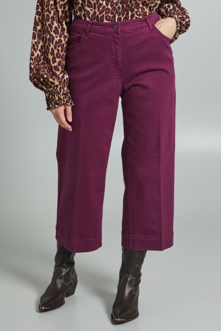 Cropped drill trousers Intrend - 3