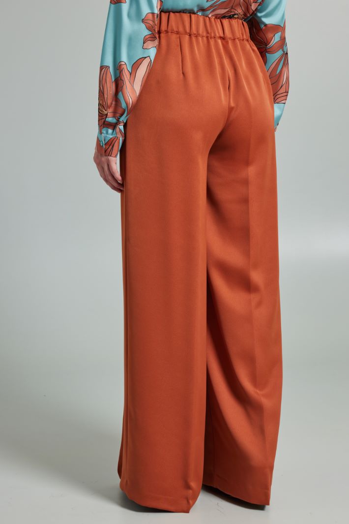 Wide-leg satin trousers Intrend - 2