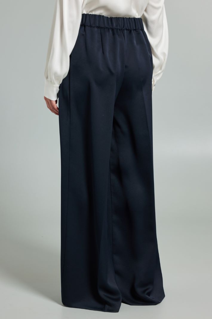 Wide-leg satin trousers Intrend - 2