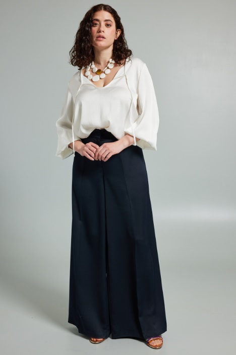 Wide-leg satin trousers Intrend