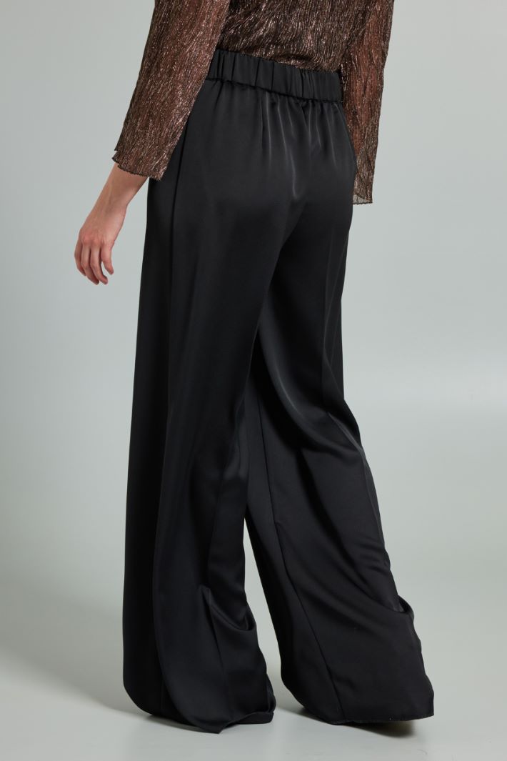 Wide-leg satin trousers Intrend - 2