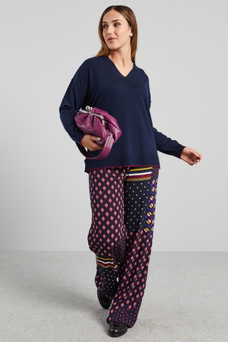 Printed cady trousers Intrend