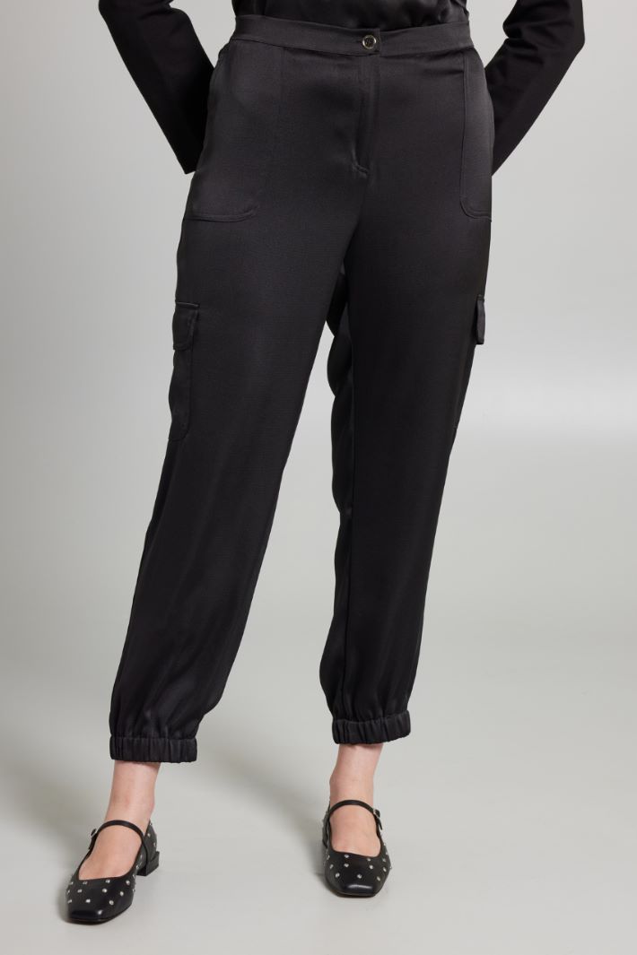 Cargo satin trousers Intrend - 3