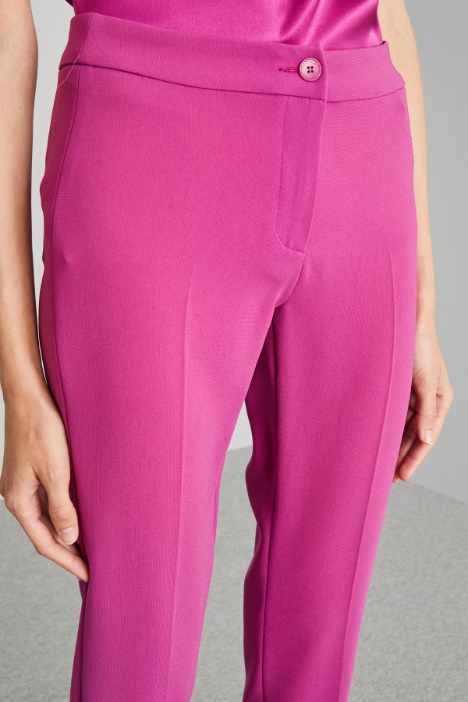 Pantaloni slim in cady