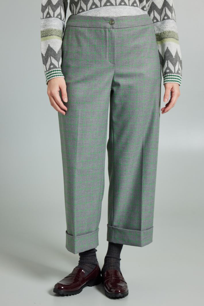 Pantaloni dritti con risvolti Intrend - 3