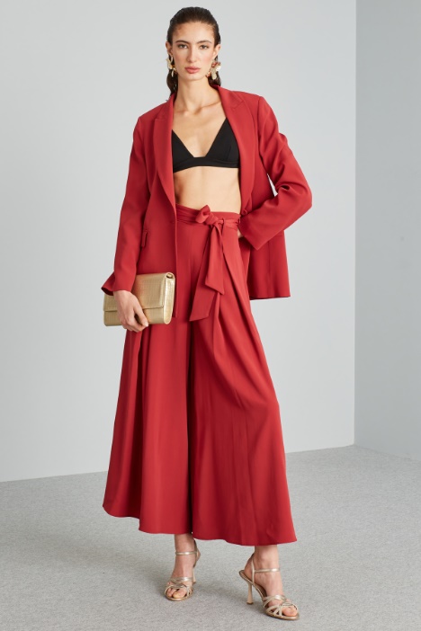 Wide-fit belted trousers Intrend