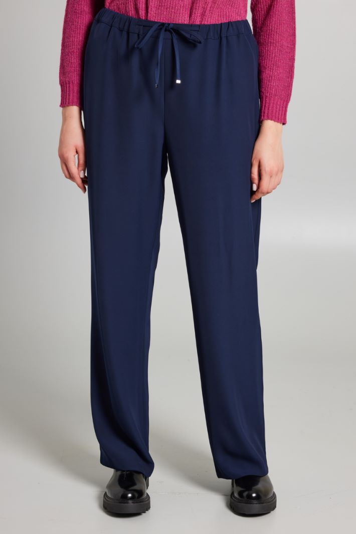 Drawstring cady trousers Intrend - 3