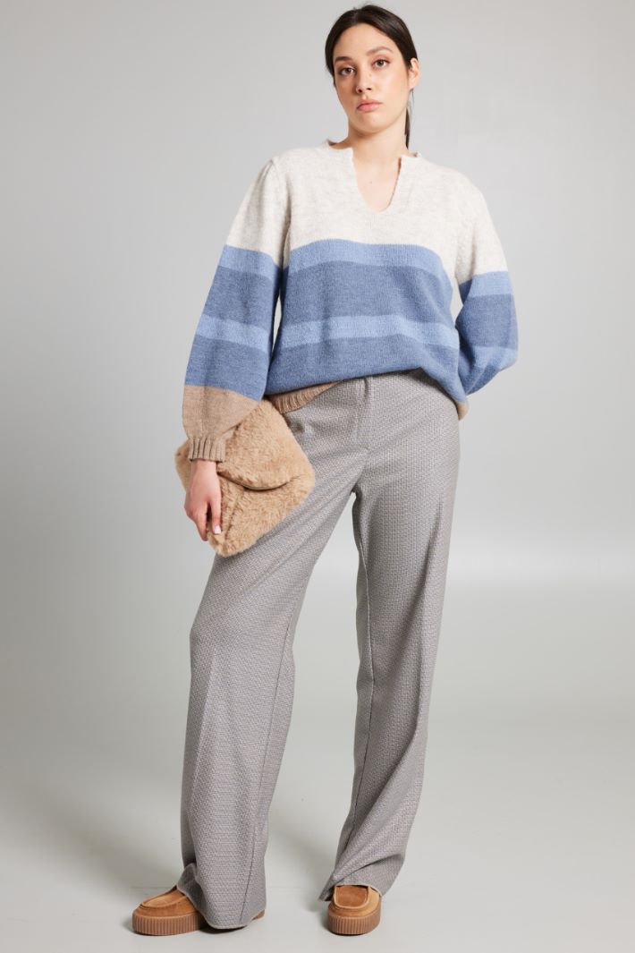 Yarn-dyed flannel trousers Intrend