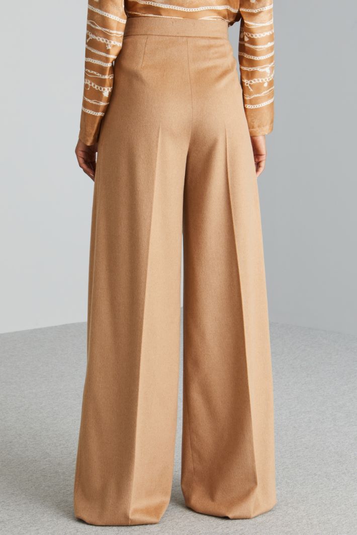 Wide camel trousers Intrend - 2