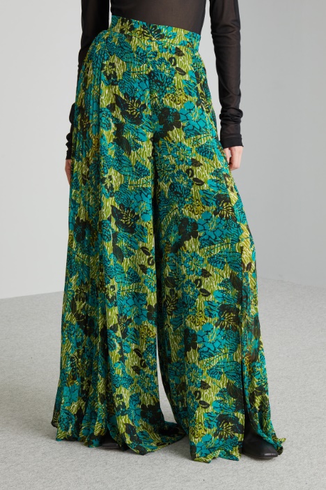 Pantalones amplios de georgette