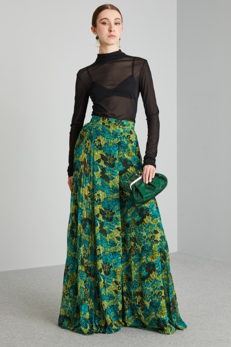 Wide-leg georgette trousers Intrend