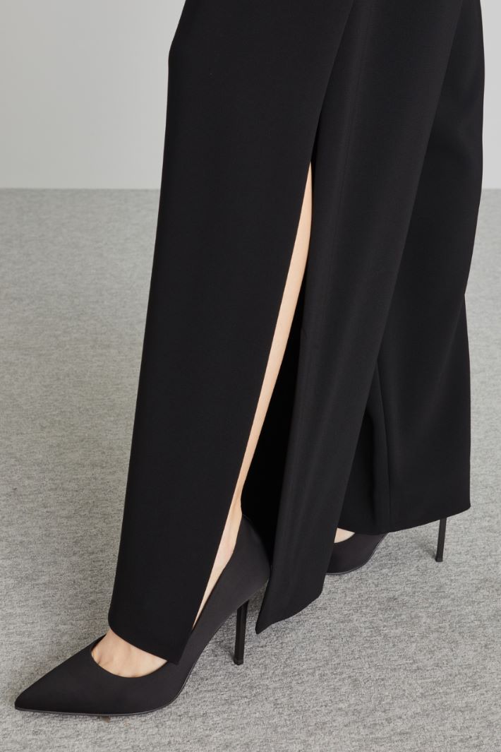 Wide-leg slit trousers Intrend - 4