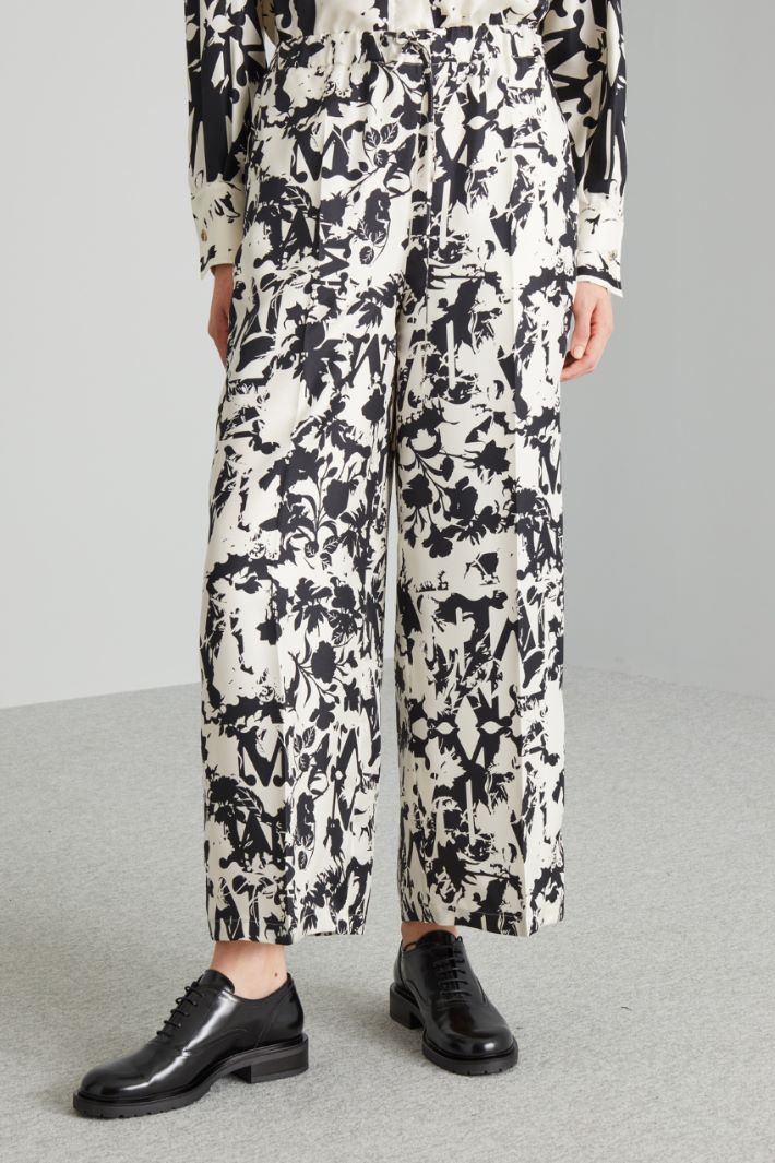 Wide pure silk trousers Intrend - 3