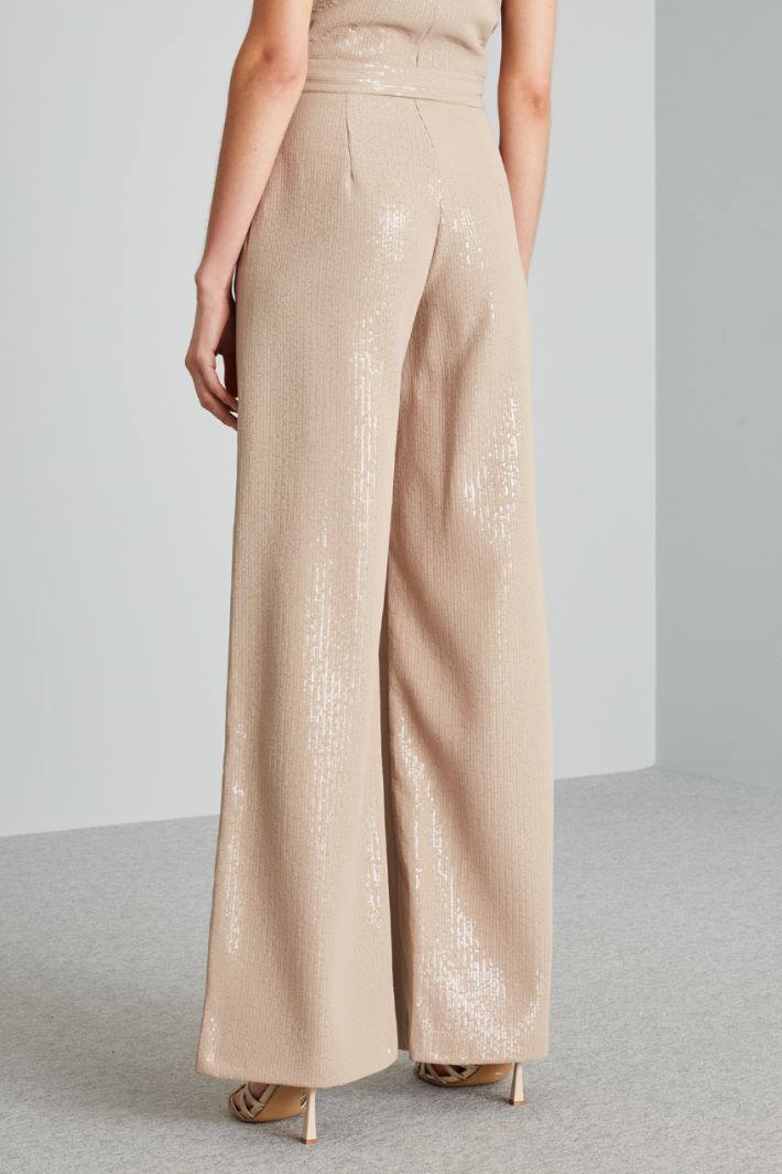 Wide trousers with sequins Intrend - 2