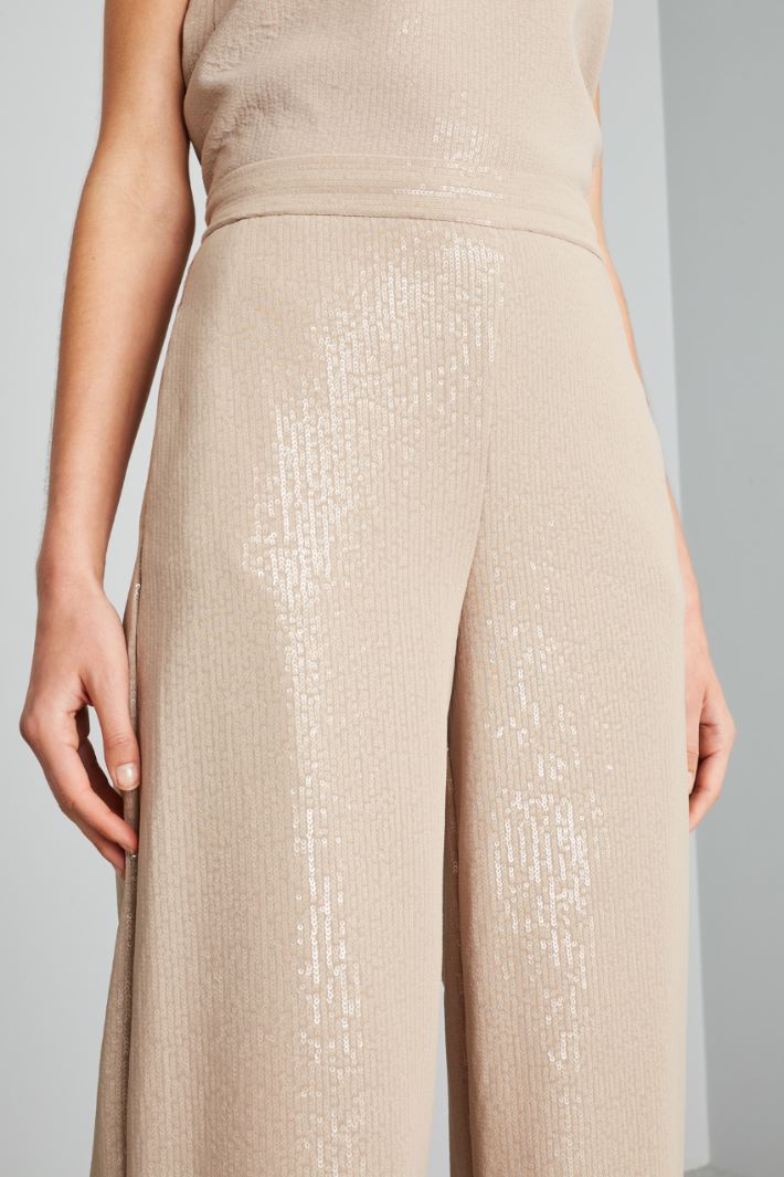 Wide trousers with sequins Intrend - 4